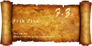 Frik Zita névjegykártya