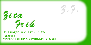 zita frik business card